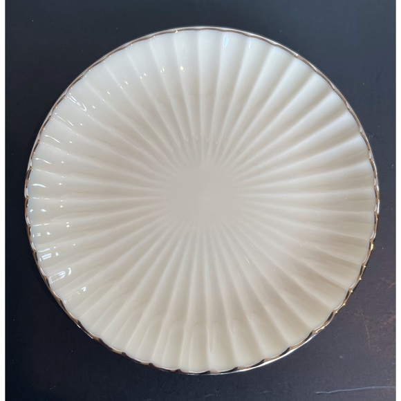 Lenox Bone China Appetizer/ Dessert Plates Trimmed in Silver Set of 4 - Picture 2 of 5